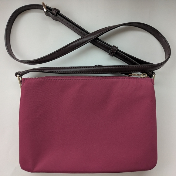 Kate Spade Dawn Triple Gusset Crossbody in Rhubarb Tart - Picture 2 of 8